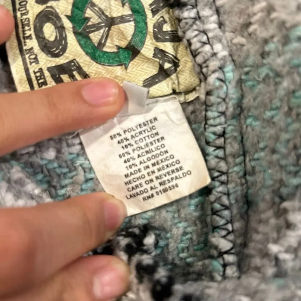 Baja Joe Striped Baja Hoodie Pullover XL Mint Gray Surf Skate